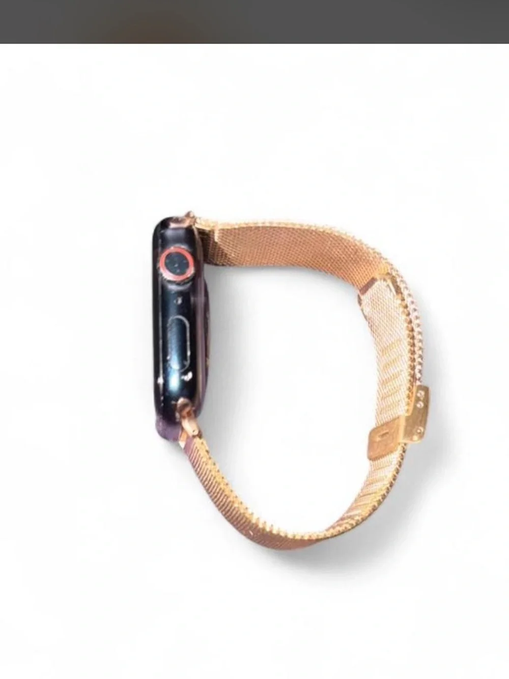 Rose gold Apple Watch band